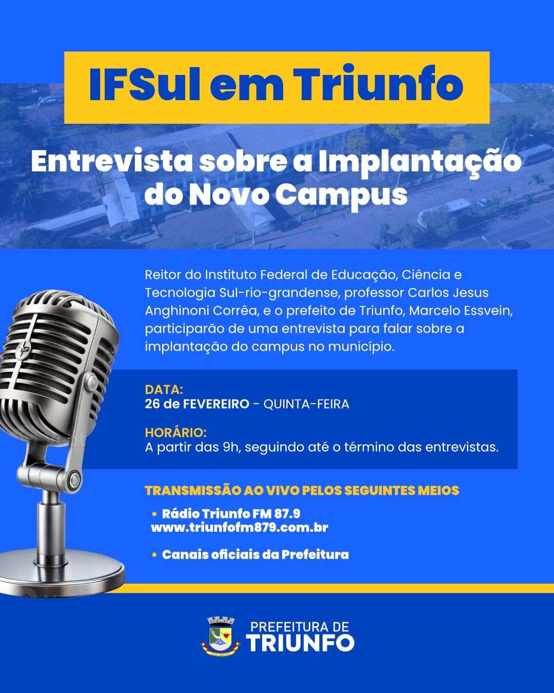 IFSul em Triunfo: Entrevista sobre a Implantação do Novo Campus