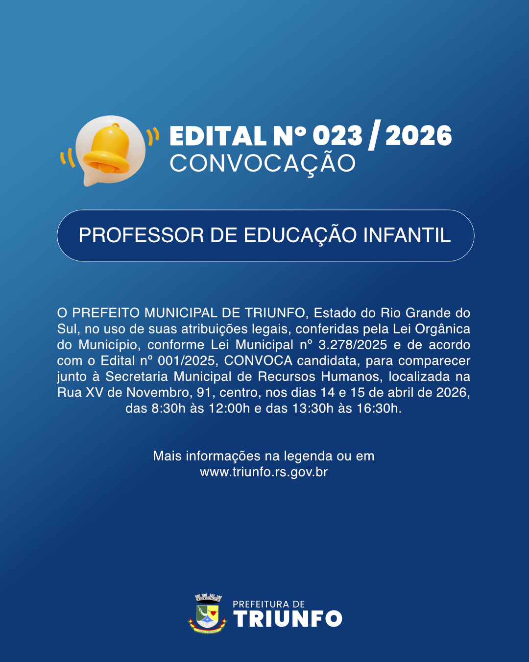 EDITAL N⁰ 023/2026