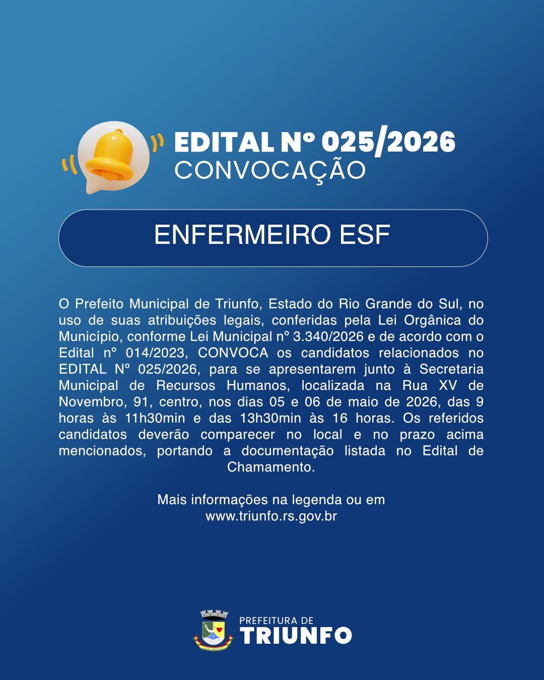 EDITAL N⁰ 025/2026