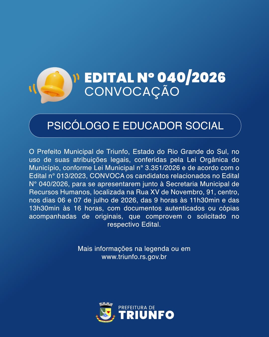 EDITAL N⁰ 040/026