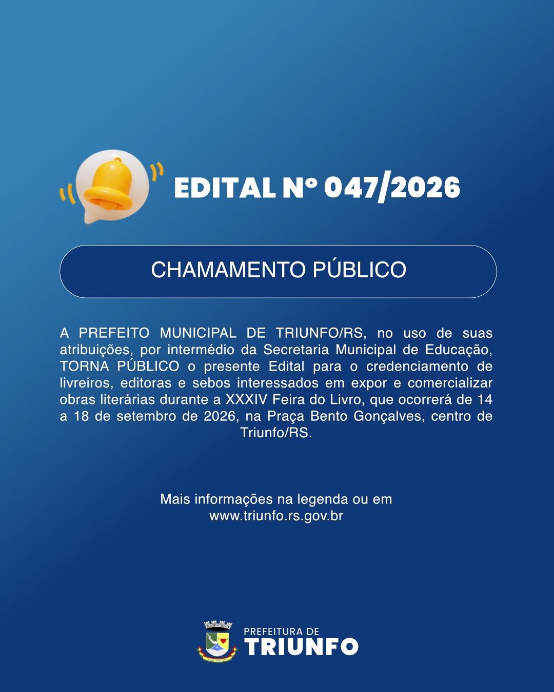 EDITAL N° 047/2026
