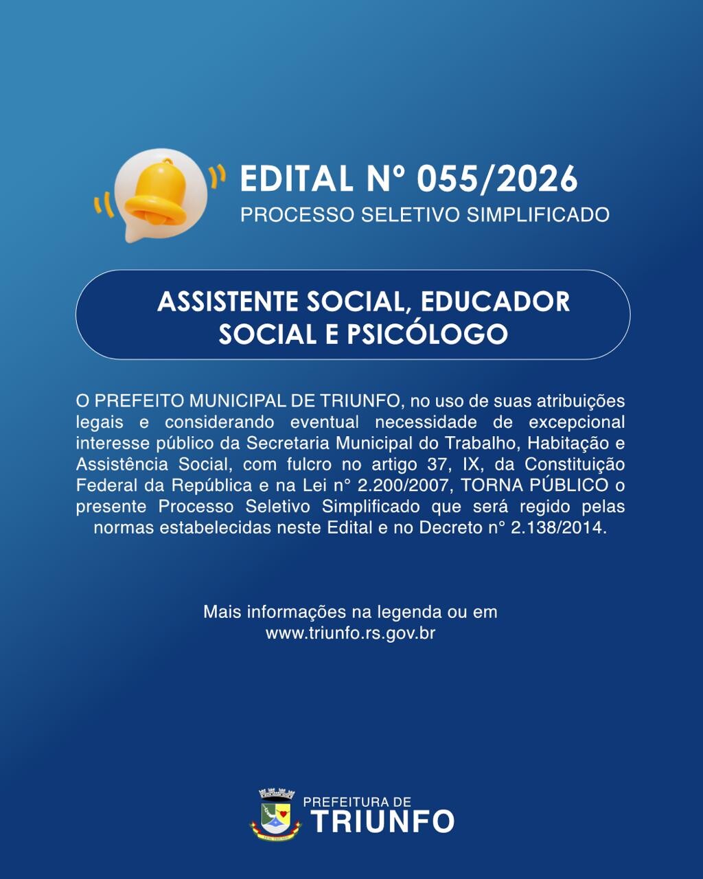 EDITAL N⁰ 055/2026