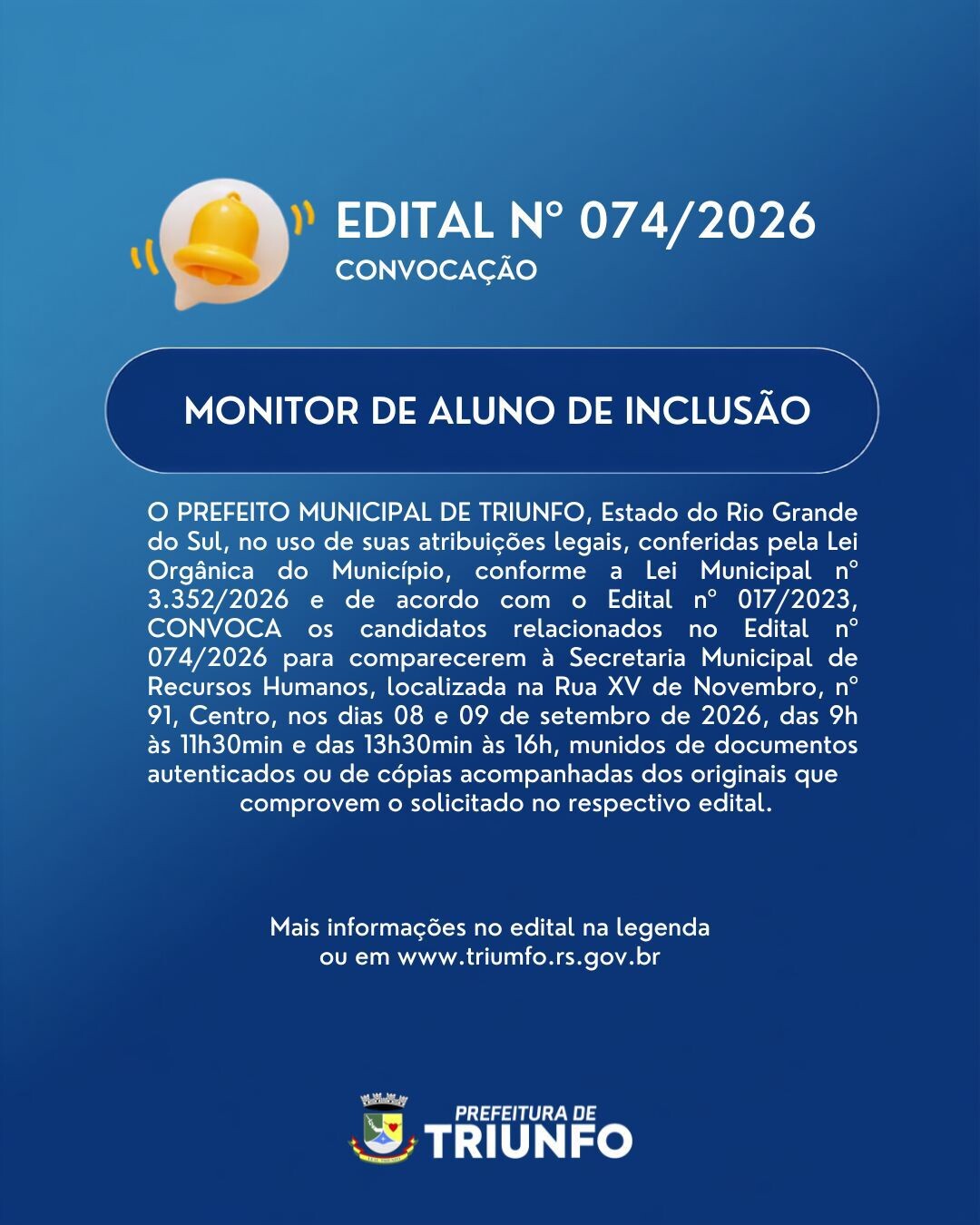 EDITAL N⁰ 074/2026