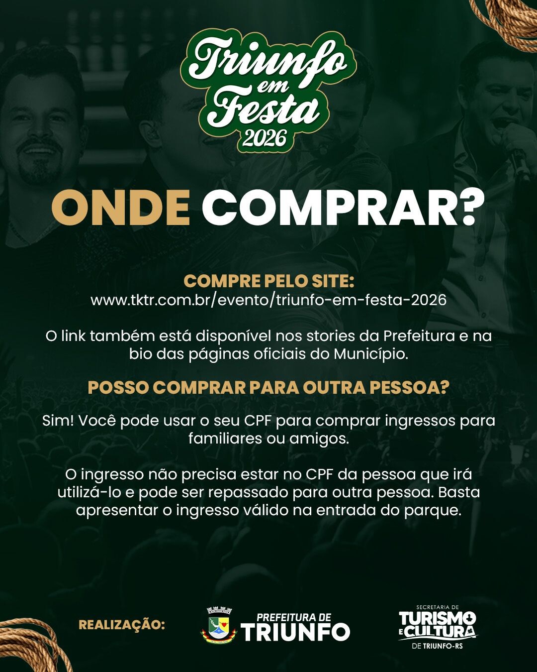 INGRESSOS - TUDO O QUE VOCÊ PRECISA SABER SOBRE O SEU INGRESSO