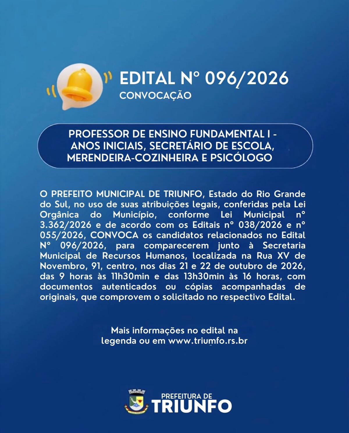 EDITAL N⁰ 096/2026
